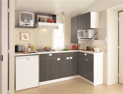 kitchen - Camping Pornichet 44 - Mobile home rental - Pacific Cottage - 4/5 people - camping les forges *** with indoor pool