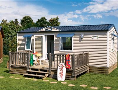 terrace - Mobile home rental in Pornichet - European Cottage - 4/6 people - 3-star Pornichet campsite with indoor heated pool